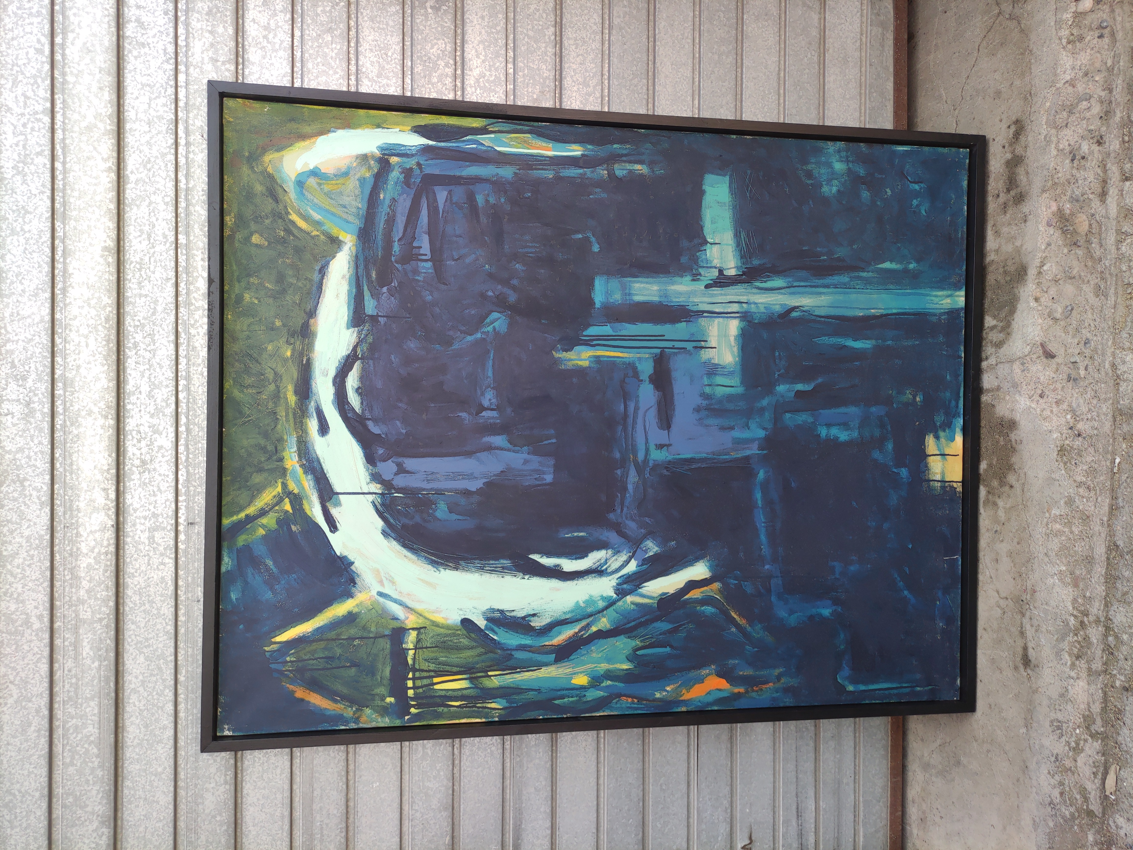 cuadro abstracto añadido marco